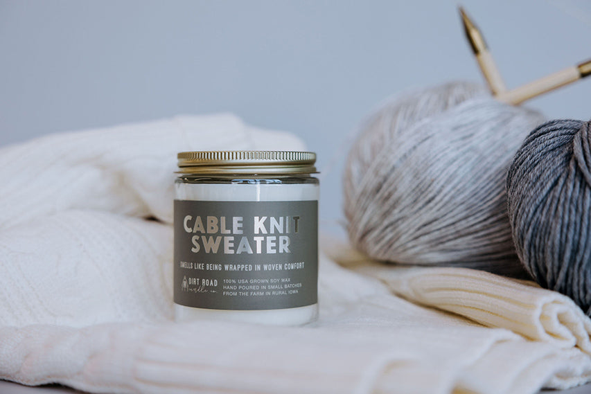Cable Knit Sweater Candle