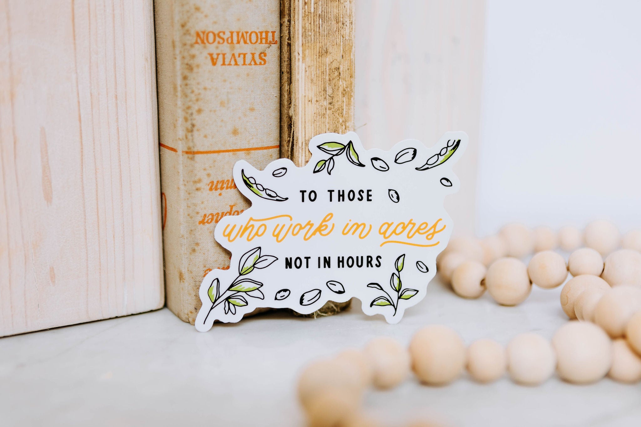Work in Acres Sticker