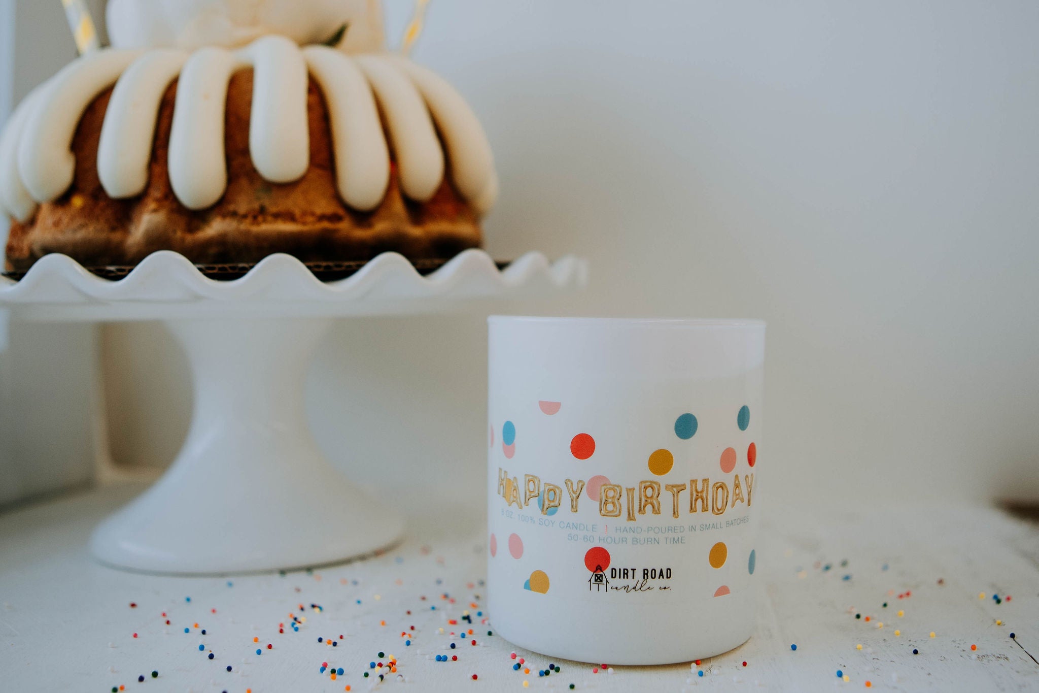 10 oz. Happy Birthday Candle