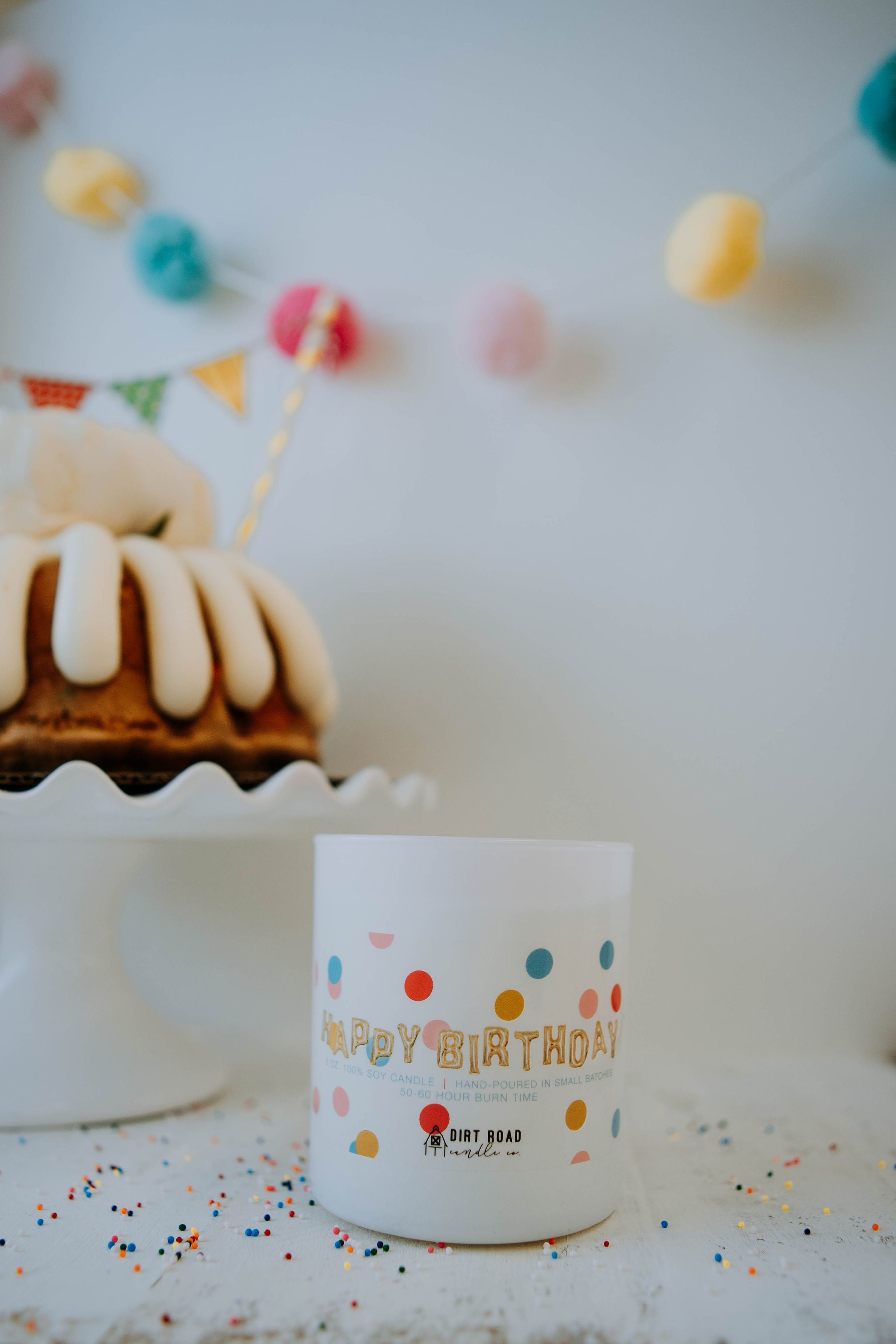 10 oz. Happy Birthday Candle
