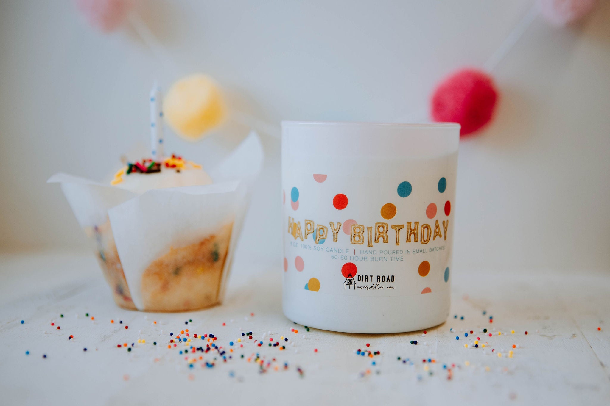 10 oz. Happy Birthday Candle