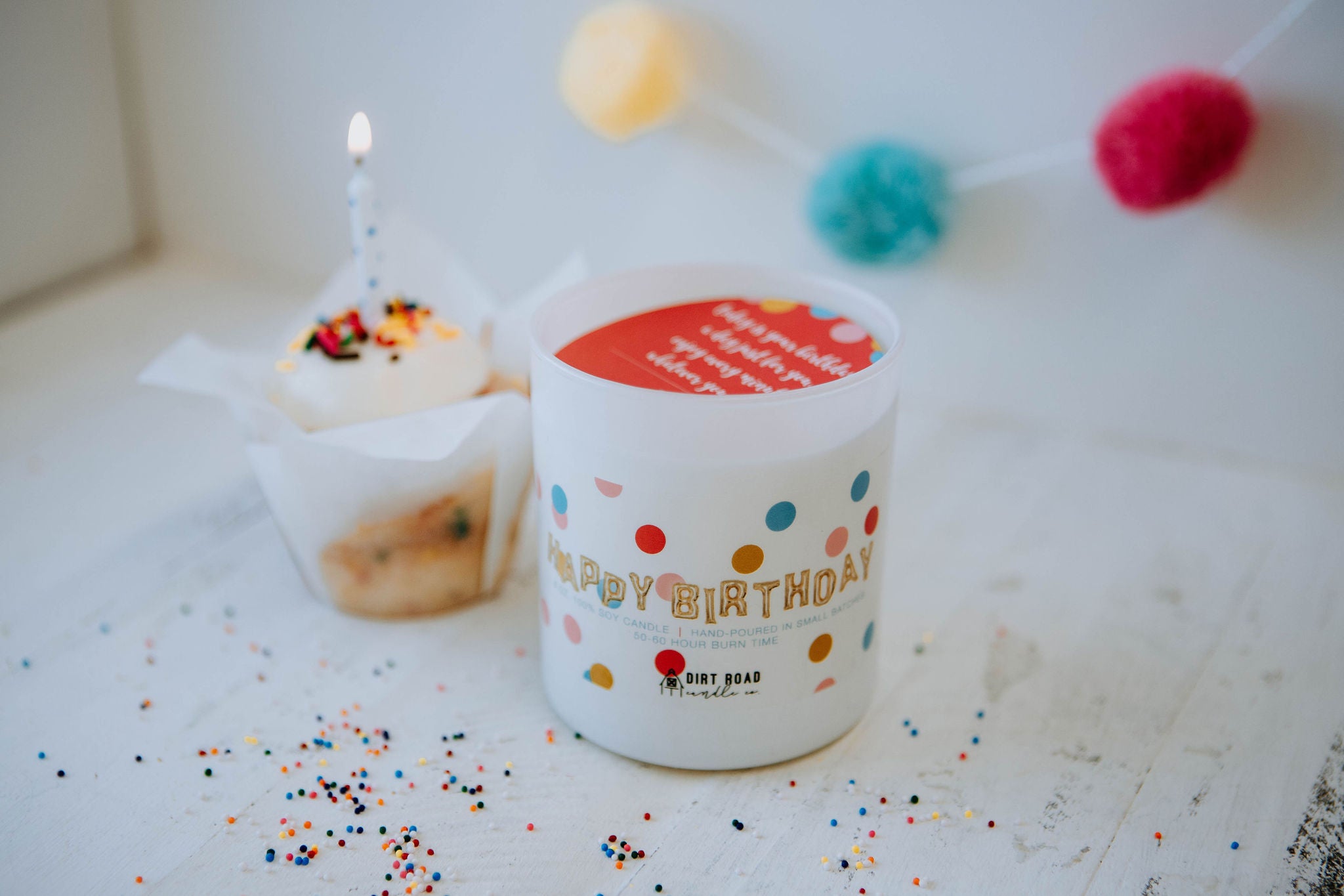10 oz. Happy Birthday Candle