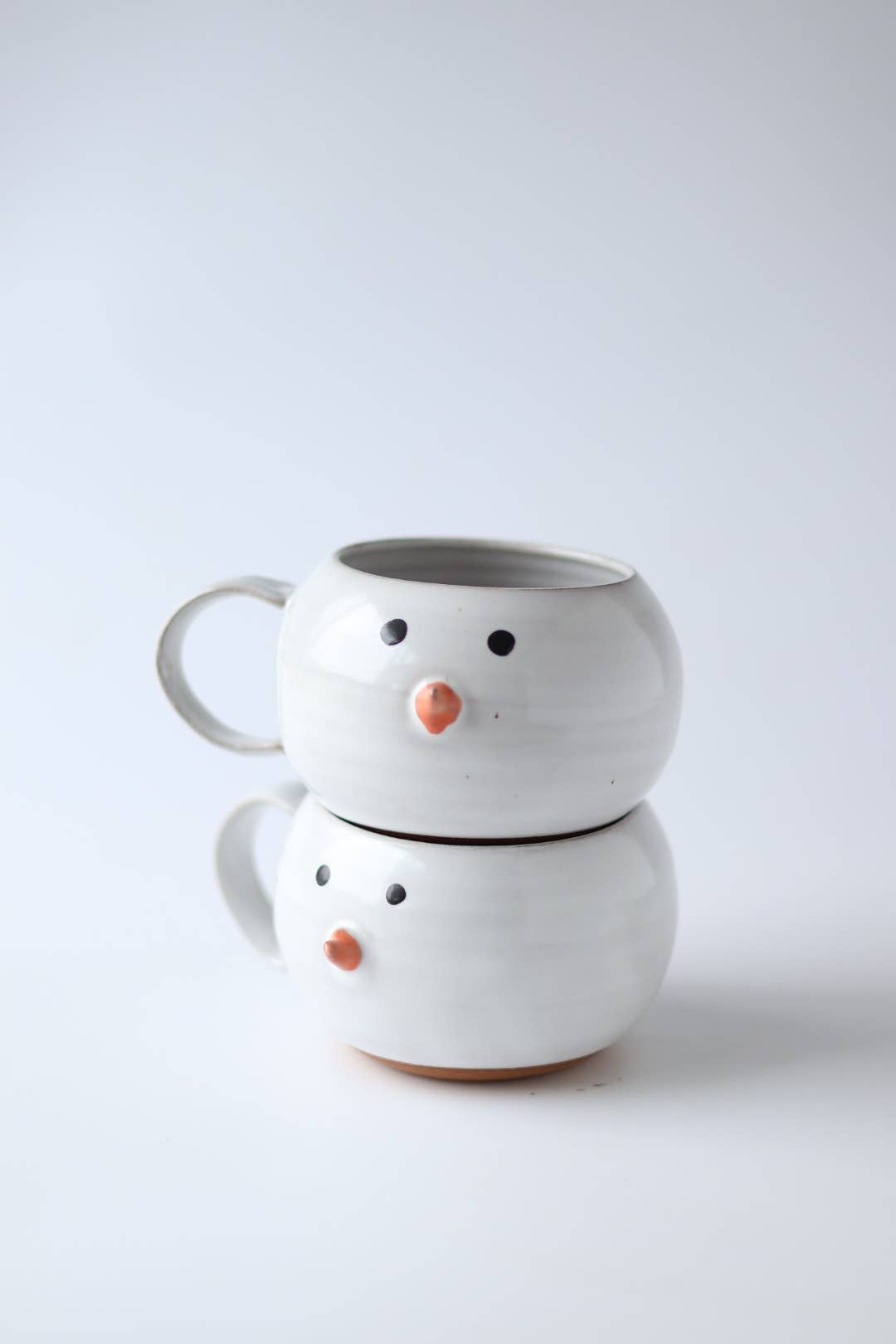 Snowman Handmade Coffee Mug Christmas Winter Pottery 