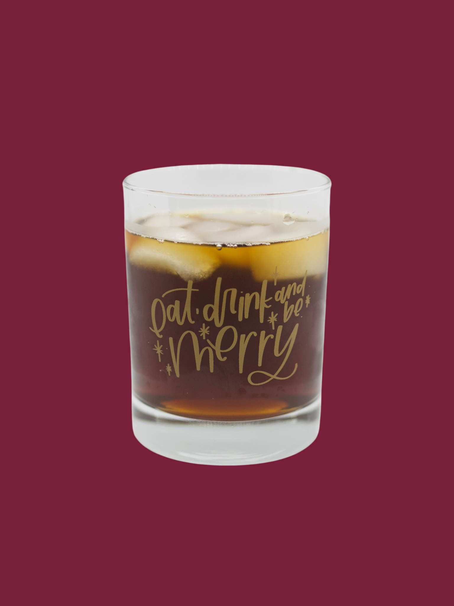 Eat, Drink and Be Merry Old Fashions Glass: 14 oz