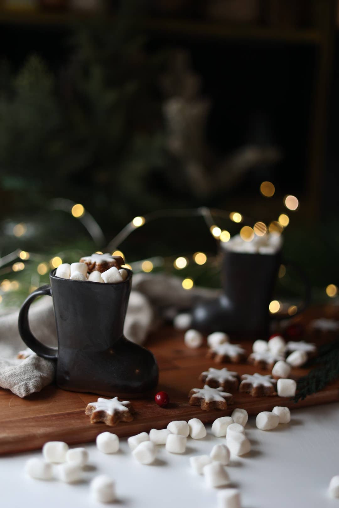 Santa’s Boot Handmade Ceramic Mug Black Cocoa Coffee Cup