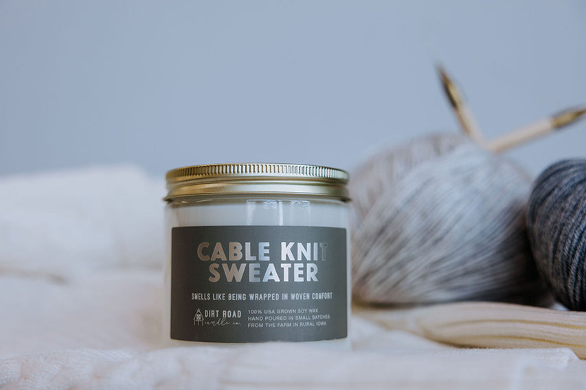 Cable Knit Sweater Candle