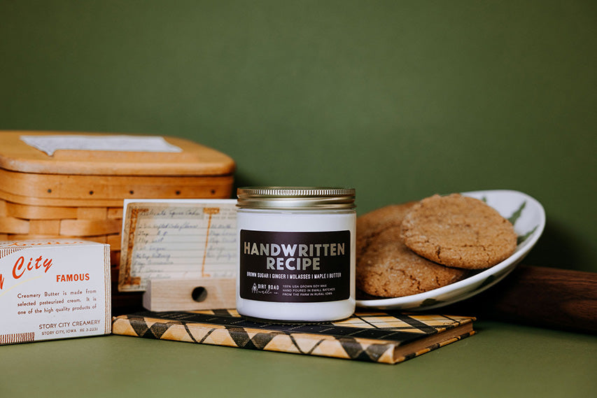 Handwritten Recipe Candle