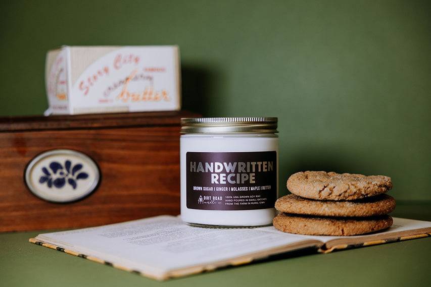 Handwritten Recipe Candle