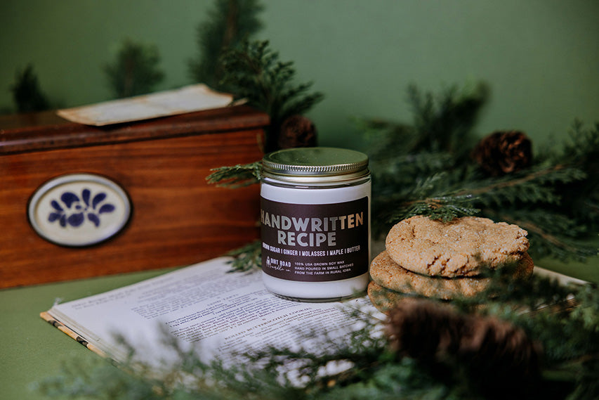Handwritten Recipe Candle
