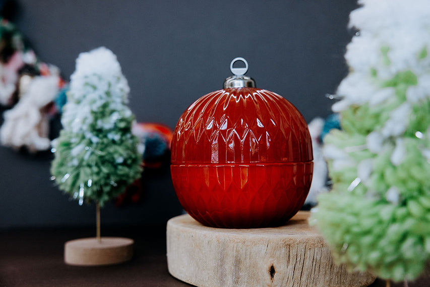 Peppermint Stick Red Ornament Candle
