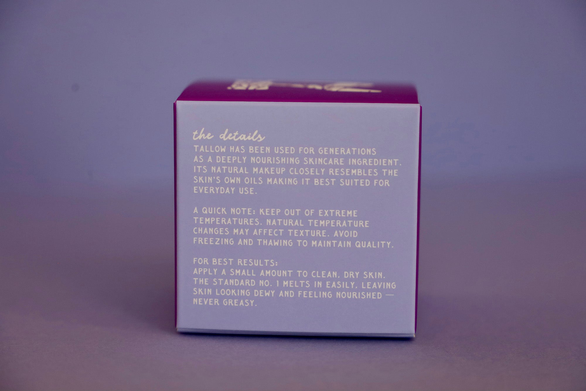 The Standard No. 1 Tallow Face Balm